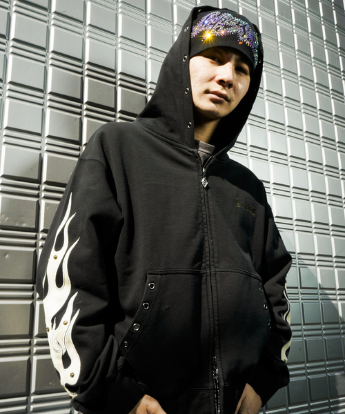 SUPPLIER（サプライヤー） パーカー Fire Tribal Patch Zip Hoodie