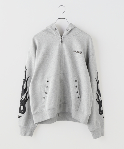 SUPPLIER（サプライヤー） パーカー Fire Tribal Patch Zip Hoodie