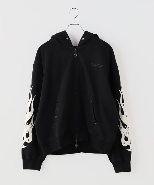 SUPPLIER（サプライヤー） パーカー Fire Tribal Patch Zip Hoodie