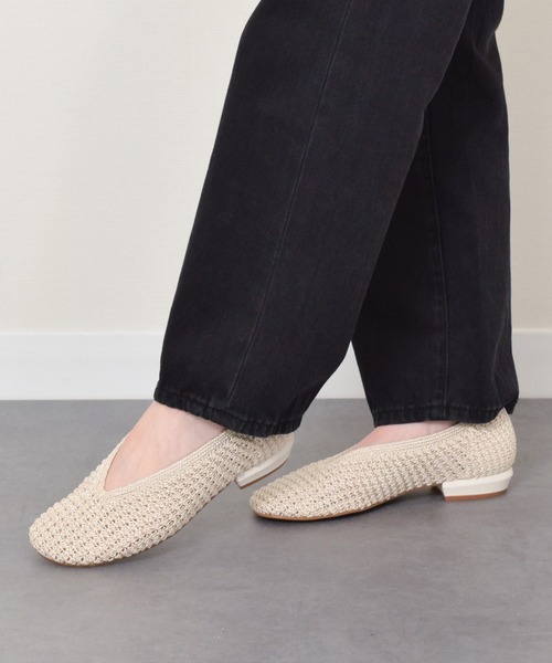 パンプス 「ANGEL ALARCON」ニットアッパーフラットパンプス(D61500)_1