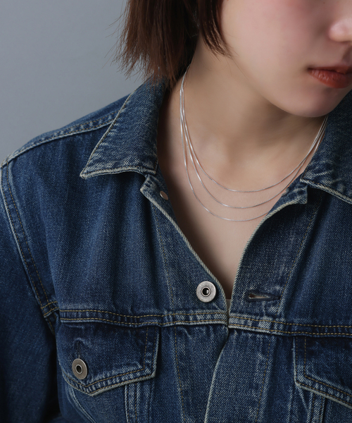 ネックレス 「SAMH by LILAS」トリプルネックレス SV レディースの画像