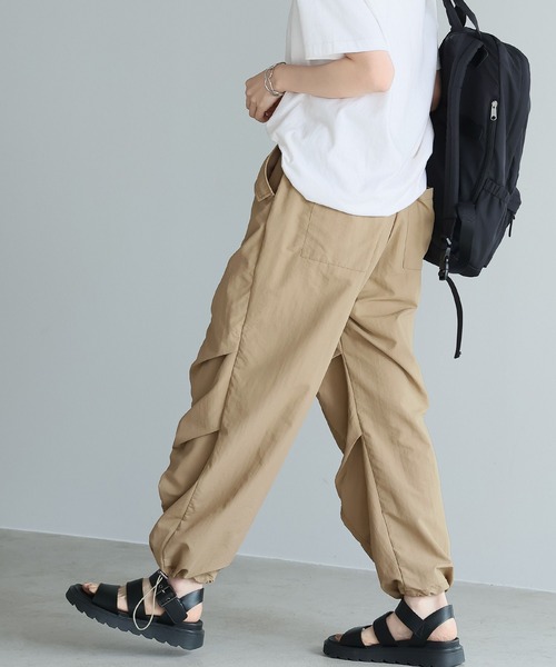 itto ワイドパンツ カーゴパンツ 水を弾く撥水加工「UVカット＆接触