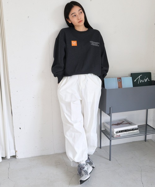 「ANME」 スウェットカットソー M ネイビー レディース_画像2