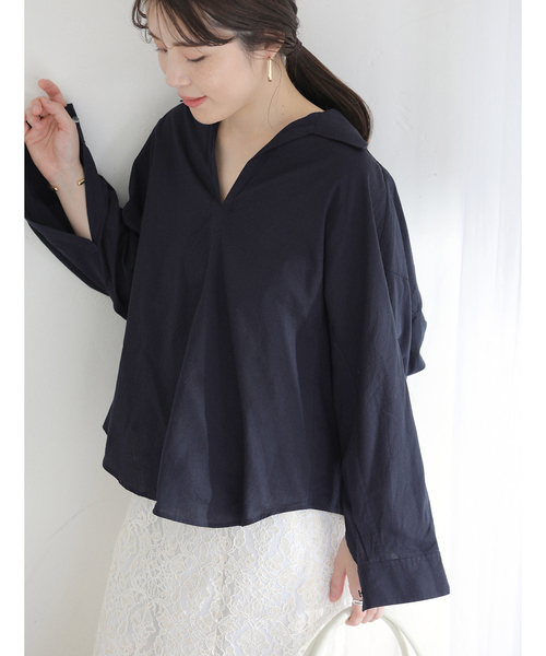 TICCA 長袖シャツ ブラック　フリーサイズ La TOTALITE（ラ トータリテ） ブラウス シャツ 「洗える」TICCA