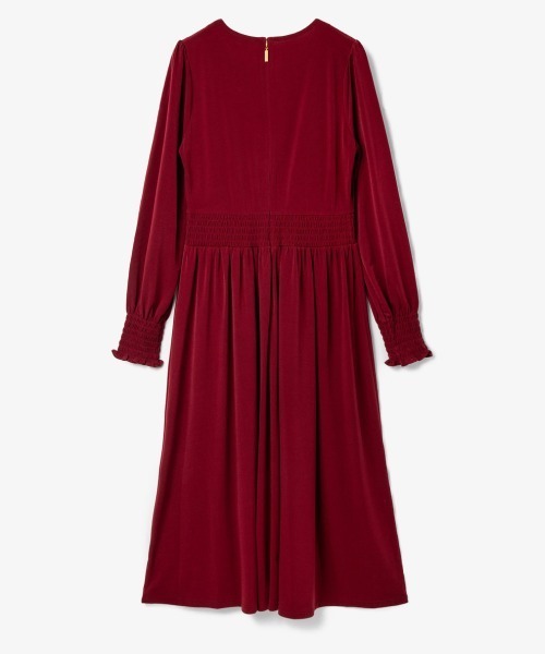 「MICHAEL KORS」 長袖ワンピース S レッド レディースの画像