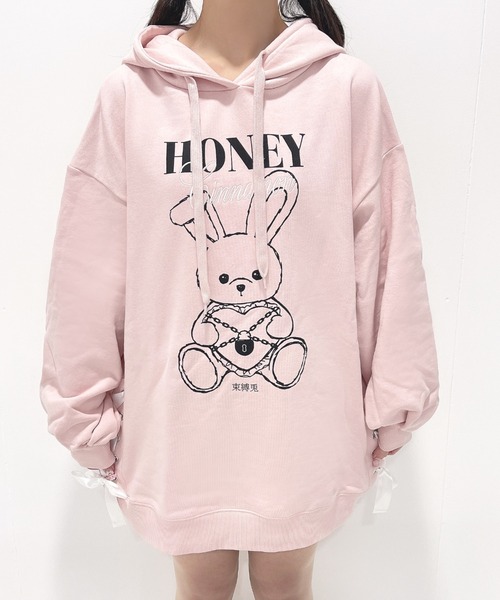 「Honey Cinnamon」 プルオーバーパーカー FREE ブラック レディース_画像8