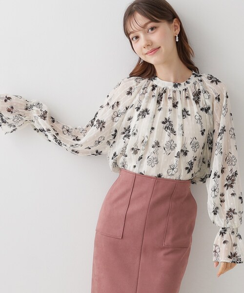 「couture brooch」 長袖ブラウス 38 ベージュ レディース_画像9