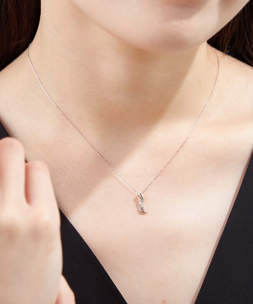ネックレス K10WG ダイヤモンド ネックレス レディースの画像