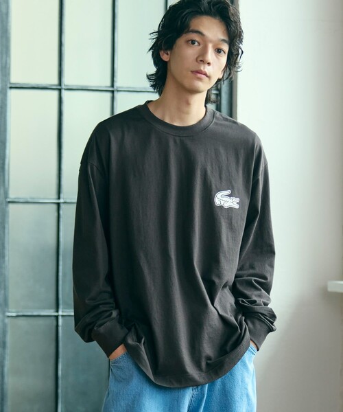 「LACOSTE」 長袖Tシャツ 5 ホワイト メンズ_画像3