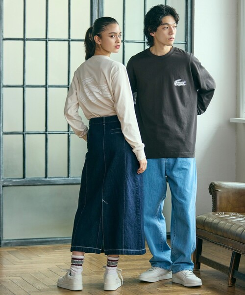 「LACOSTE」 長袖Tシャツ 5 ホワイト メンズ_画像4