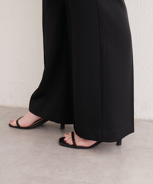 パンツ 「osono」美シルエットハイウエストベルト付きパンツ レディースの画像