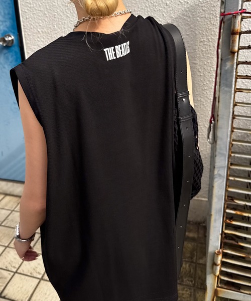 The Beatles タンクトップ ノースリーブ × Ameri RIB TANK TOP