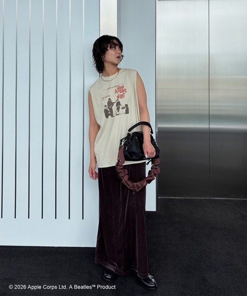 The Beatles タンクトップ ノースリーブ × Ameri RIB TANK TOP