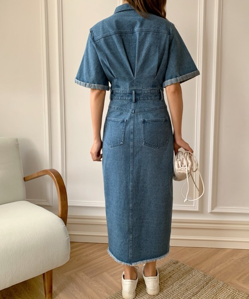 BIRTHDAY BASH ワンピース BIRTHDAY BASH（バースデーバッシュ） ワンピース 半袖 DENIM SHIRT