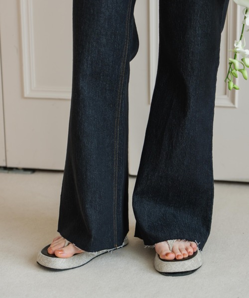 「hinari」 デニムパンツ SMALL ブルー レディース_画像6
