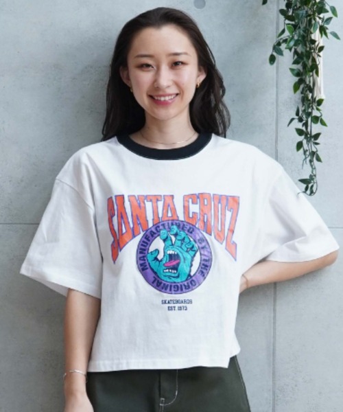 「SANTA CRUZ」 半袖Tシャツ X-LARGE スミクロ レディース_画像5