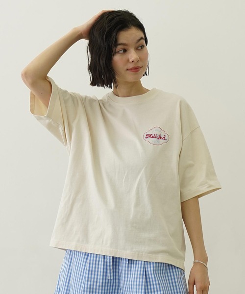 「MILKFED.」 半袖Tシャツ L オフホワイト レディース_画像4