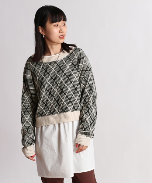 cepo（セポ） カーディガン 「SET ITEM」アーガイルショートニット