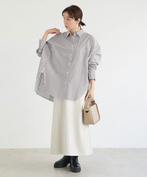 Doux archives ストライプシャツ【新品未使用タグ付き】 DOUX ARCHIVES シャツ ブラウス ストライプドルマンシャツ