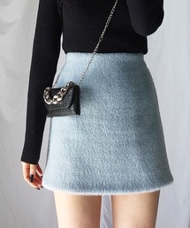 me+em select（ミームセレクト） スカート シャギーファーミニスカート