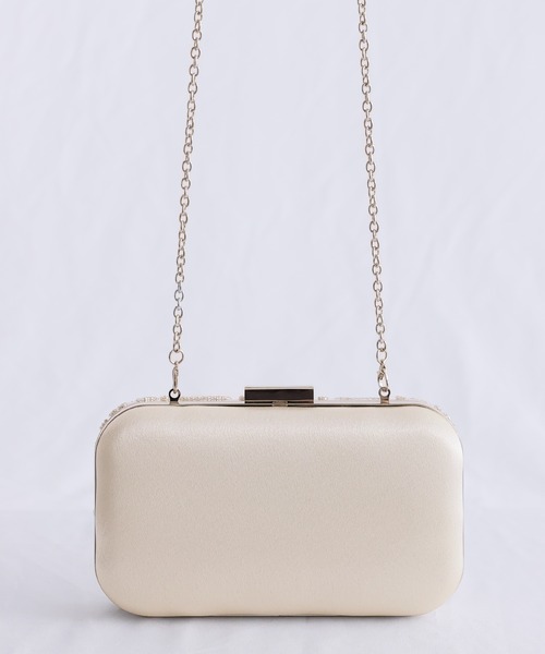 ビーズ刺繍 アイボリー クラッチバッグ Cupid Heart（キューピッドハート） クラッチバッグ パーティーバッグ