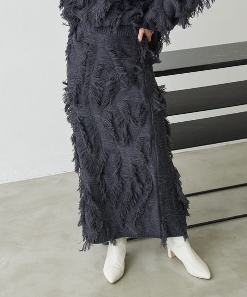 Solace スカート 5G フリンジニットスカート : ZOZOTOWN Yahoo!店  