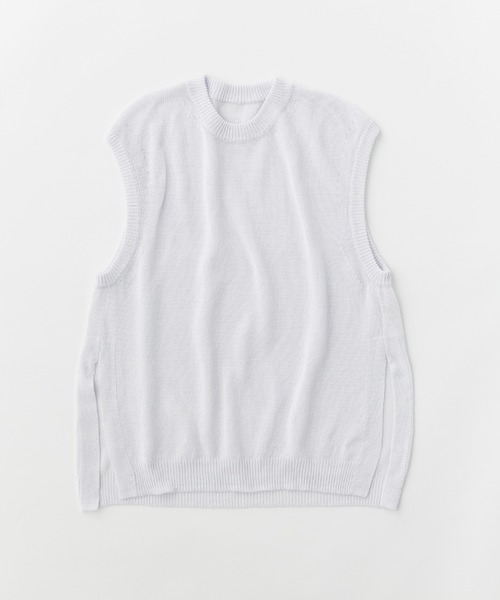 unfil アンフィル / organic cotton coiled-yarn sleeveless top オーガニックコットンコイルドヤーンスリ unfil アンフィル / organic cotton coiled-yarn sleeveless top