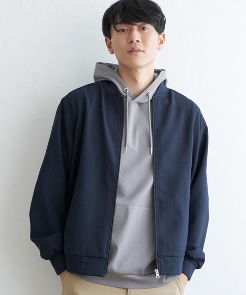 ikka（イッカ） ブルゾン アウター イージーケアリネンライクブルゾン