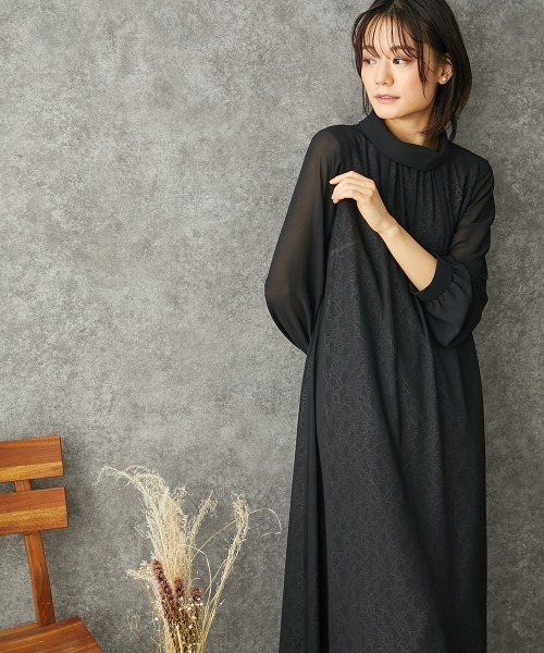 美品✨️ネイナ Neina パーティーワンピース 重ね レース フォーマル