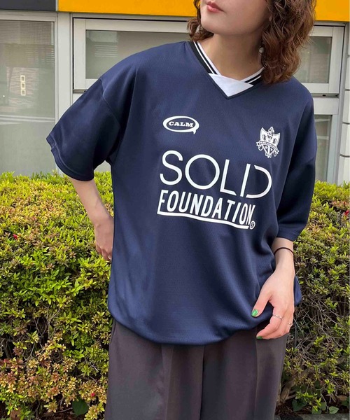 NO NEED tシャツ カットメッシュ サッカーゲームシャツ ユニセックス 