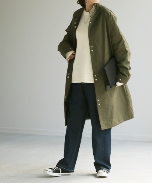 HUG.U ミリタリージャケット モッズコート 撥水ミリタリーコート