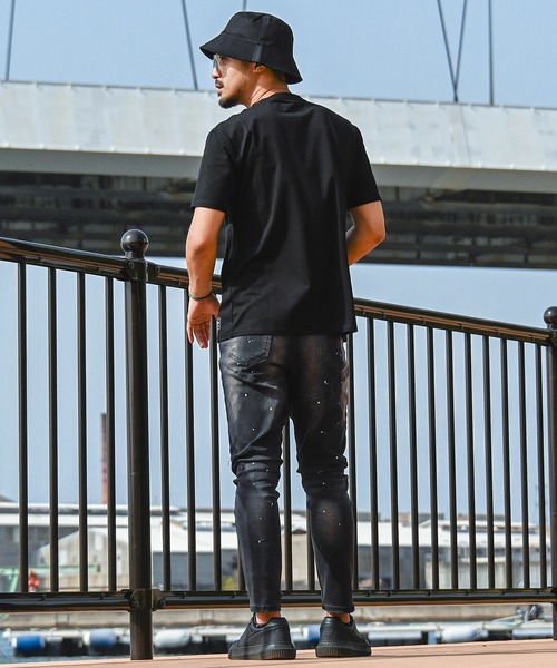 adamsJUGGLER ジーンズ G/ブラックペイントデニムパンツ メンズ