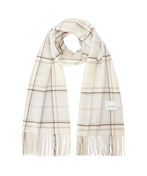 ANAYI（アナイ） ストール マフラー マドラスチェックカシミヤストール