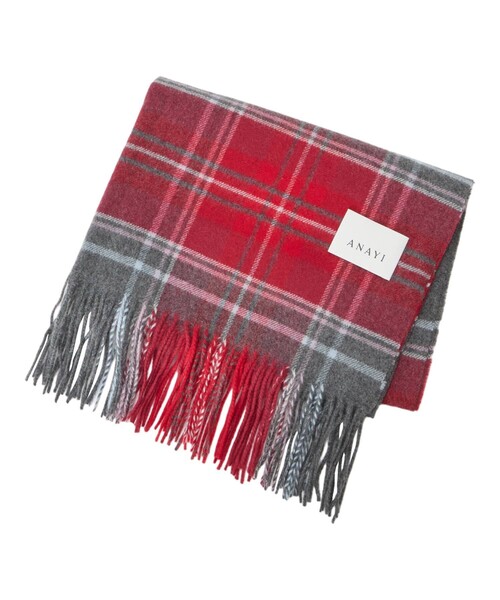 ANAYI（アナイ） ストール マフラー マドラスチェックカシミヤストール