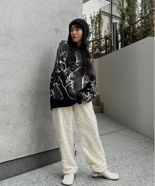 Ameri（アメリ） ニット セーター NUANCE BODY LINE LOOSE KNIT TOP