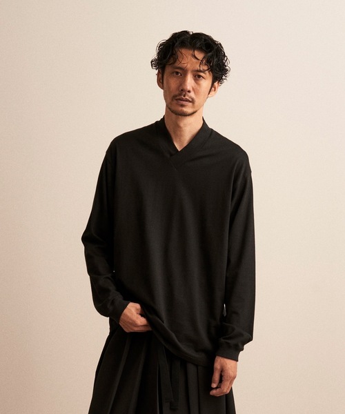 和ROBE 「和ROBE」 長袖Tシャツ 3 ブラック メンズ : ZOZOTOWN