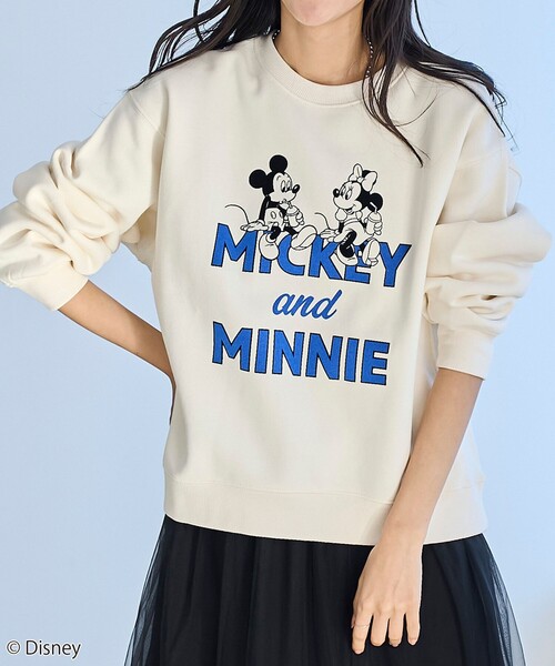 トレーナー スウェット 「Disney／ディズニー」coen限定 バックプリント裏起毛スウェット レディース メンズ coen トレーナー スウェット 「Disney／ディズニー」coen限定