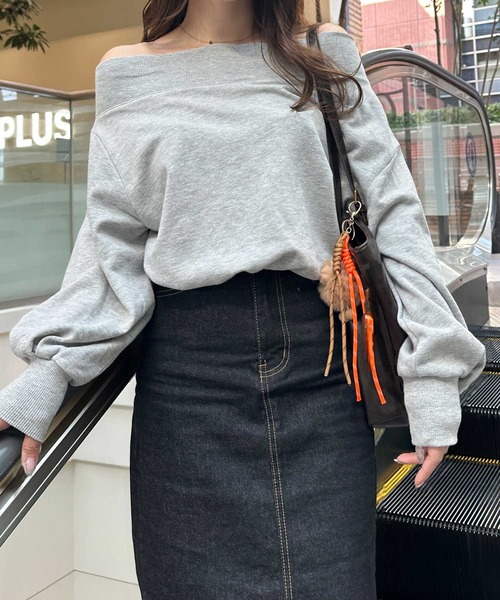 トレーナー スウェット drawstring shiny sweat / ドロストラメスウェット レディース セール】drawstring shiny sweat / ドロストラメスウェット