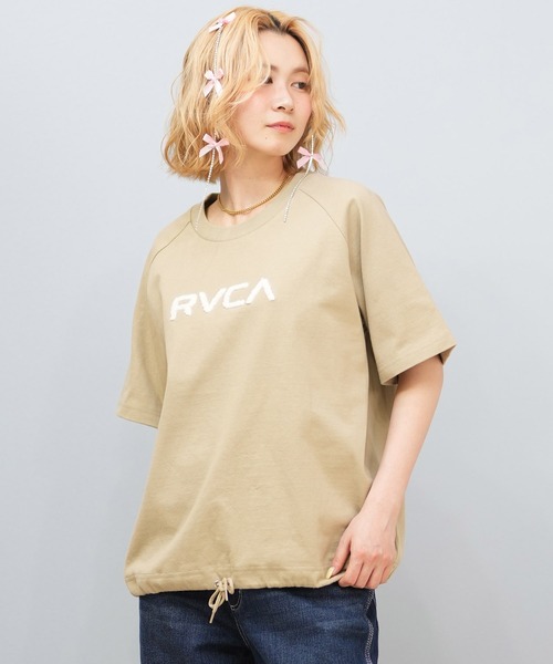 tシャツ RVCA/ルーカ ショート丈Tシャツ BF043-213 レディース