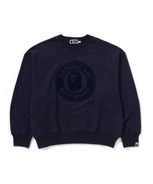 A BATHING APE トレーナー スウェット OVER DYE BUSY WORKS RELAXED 