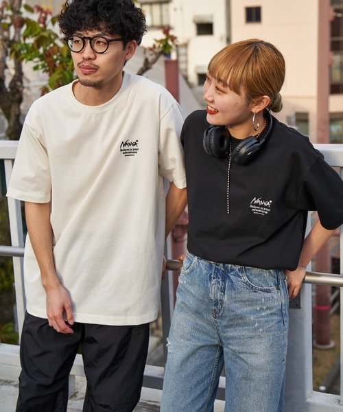 tシャツ 「NANGA/ナンガ」 別注 ヒストリーロゴ バックプリントTシャツ レディース メンズ NANGA tシャツ 「NANGA/ナンガ」 別注 ヒストリーロゴ バック