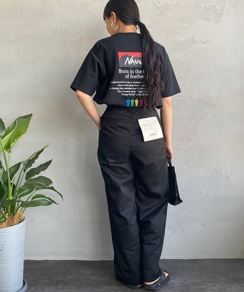 tシャツ 「NANGA/ナンガ」 別注 ヒストリーロゴ バックプリントTシャツ レディース メンズ NANGA/ナンガ] 別注 ヒストリーロゴ バックプリントTシャツ（T