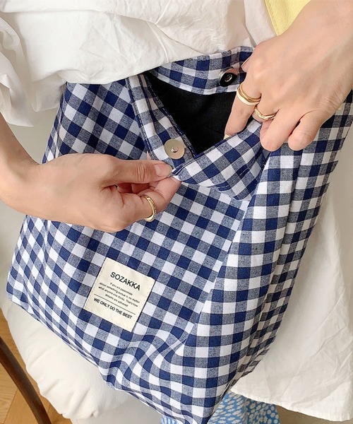 【完売品】ギンガムチェック トートバッグ 未使用 未使用】ZARA ギンガムチェックトートバッグ - メルカリ