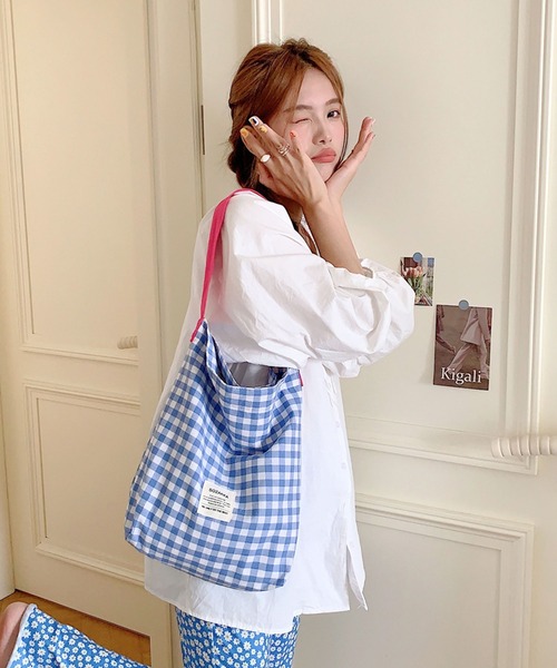 【完売品】ギンガムチェック トートバッグ 未使用 shein 新品未使用 トートバッグ ギンガムチェック レッド - メルカリ