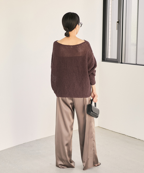 linen mix loose プルオーバー plage ニット セーター linen mix loose プルオーバー