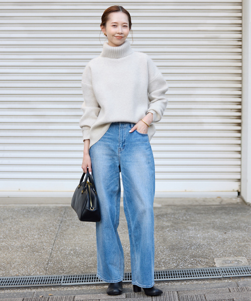 「SLOBE IENA」 タートルネックニット FREE ピンク レディース_画像5