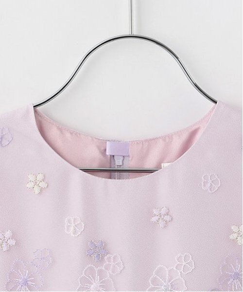 mezzo piano ドレス 発表会 卒園式 入学式 花刺しゅうチュールドレス