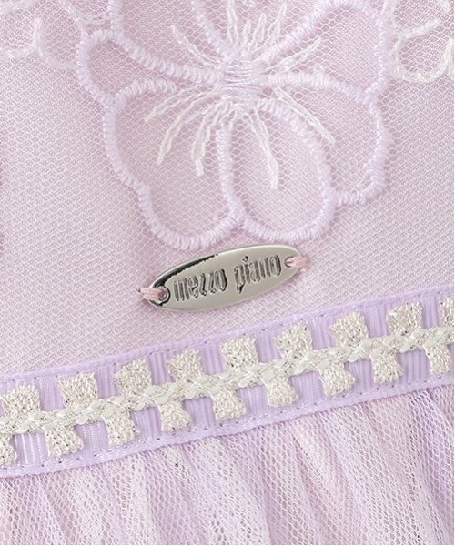 美品✨　メゾピアノ　ドレス　120　入学式　発表会　花柄　mezzo piano mezzo piano ドレス 発表会 卒園式 入学式 花刺しゅうチュール