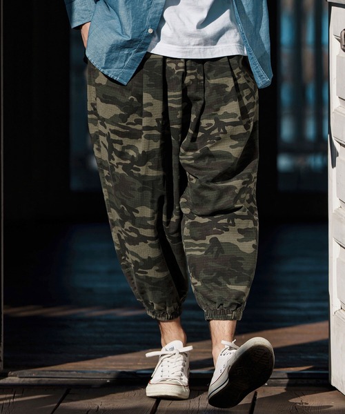 CAMBIO（カンビオ） パンツ mp13247-Camouflage Ripstop Balloon