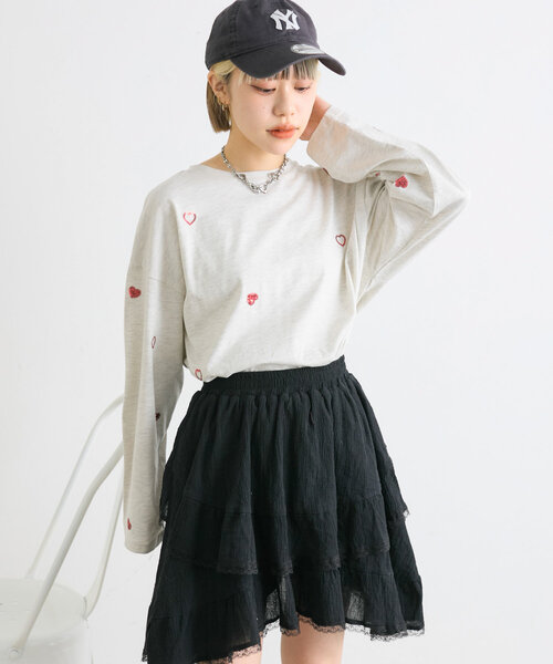 tシャツ スパンコールカットソー レディース スパンコール Tシャツ レディース - 海外通販のBUYMA